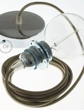 Cables Lampe Suspendue Pendel Pour Abat-jour Rm27 Diy 1 M Cipria / Chrome Plated One Size - Creative - FashionsVida