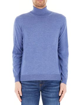 Dolcevita lana merino AZZURRO POLVERE 52