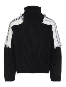 Collo di tartaruga a strisce jacquard