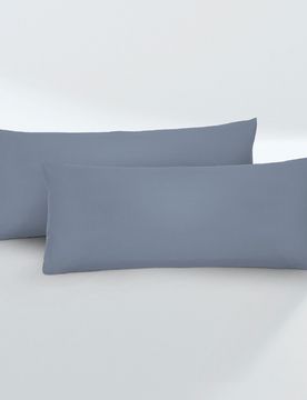 Feinjersey-Kopfkissenbezug Doppelpack blau, 2x 40x60 cm