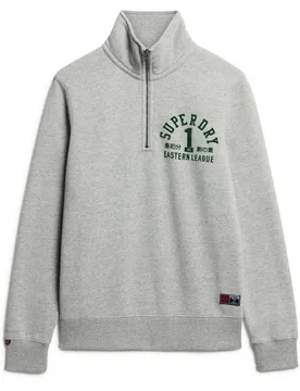 Sweat à Demi-zip Track & Field Graphic Athletic Grey Marl S