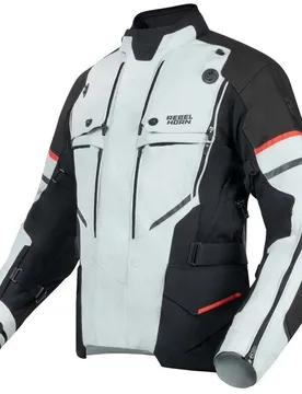 Giubbotto Moto Adventure RANGE Grigio Nero Rosso taglia M - Rebelhorn - FashionsVida