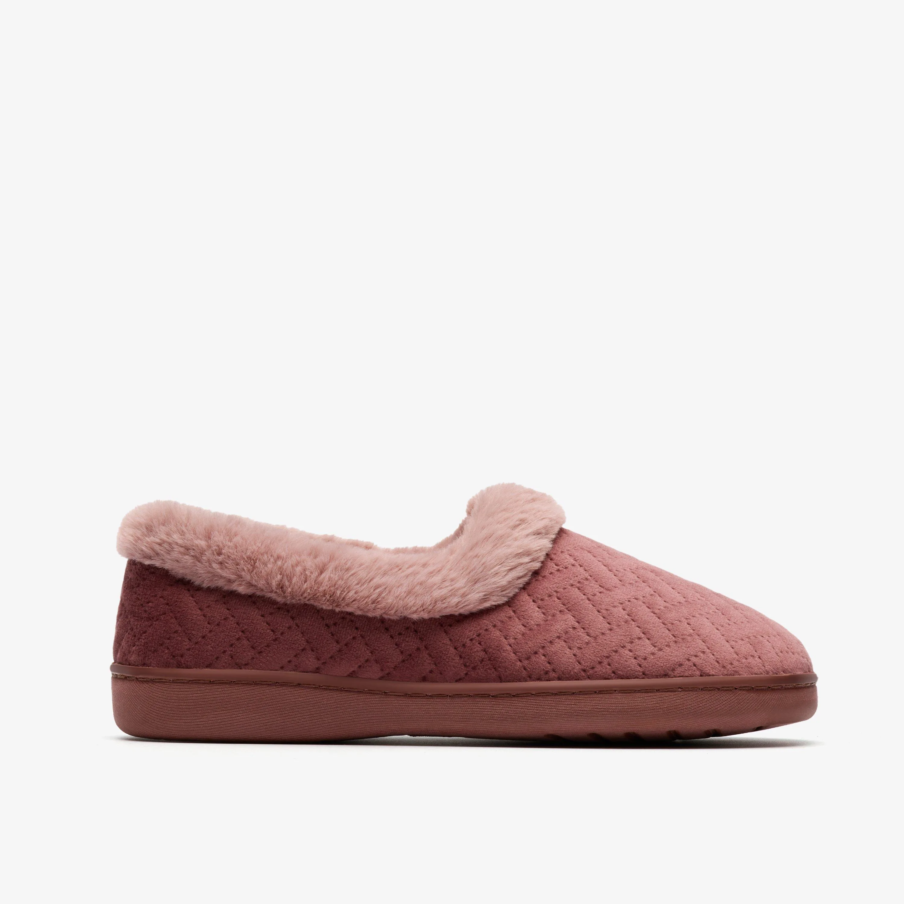 Womens Luna Dream Rose Slippers - Red - Size Uk 3 - Clarks - FashionsVida