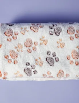 Pieza o Set de 3 piezas de Manta de franela súper suave con diseño de patitas de gato/perro, esterilla de cama para mascotas lavable a máquina, dis - Shein - FashionsVida