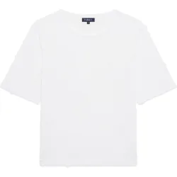 Camiseta de mujer con manga corta y bordados