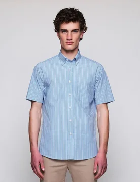 Camisa de hombre casual manga corta - Mirto - FashionsVida
