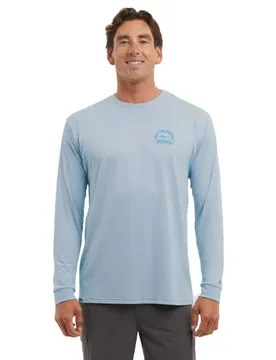 Aquatek Marlin Stamp Uv Long Sleeve T-shirt Slate XL Men - PELAGIC - FashionsVida
