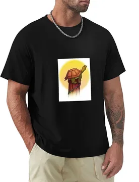 Turtle on a Fence Post T-Shirt Comfort Stretch Tee Shirt - Aliexpress - FashionsVida