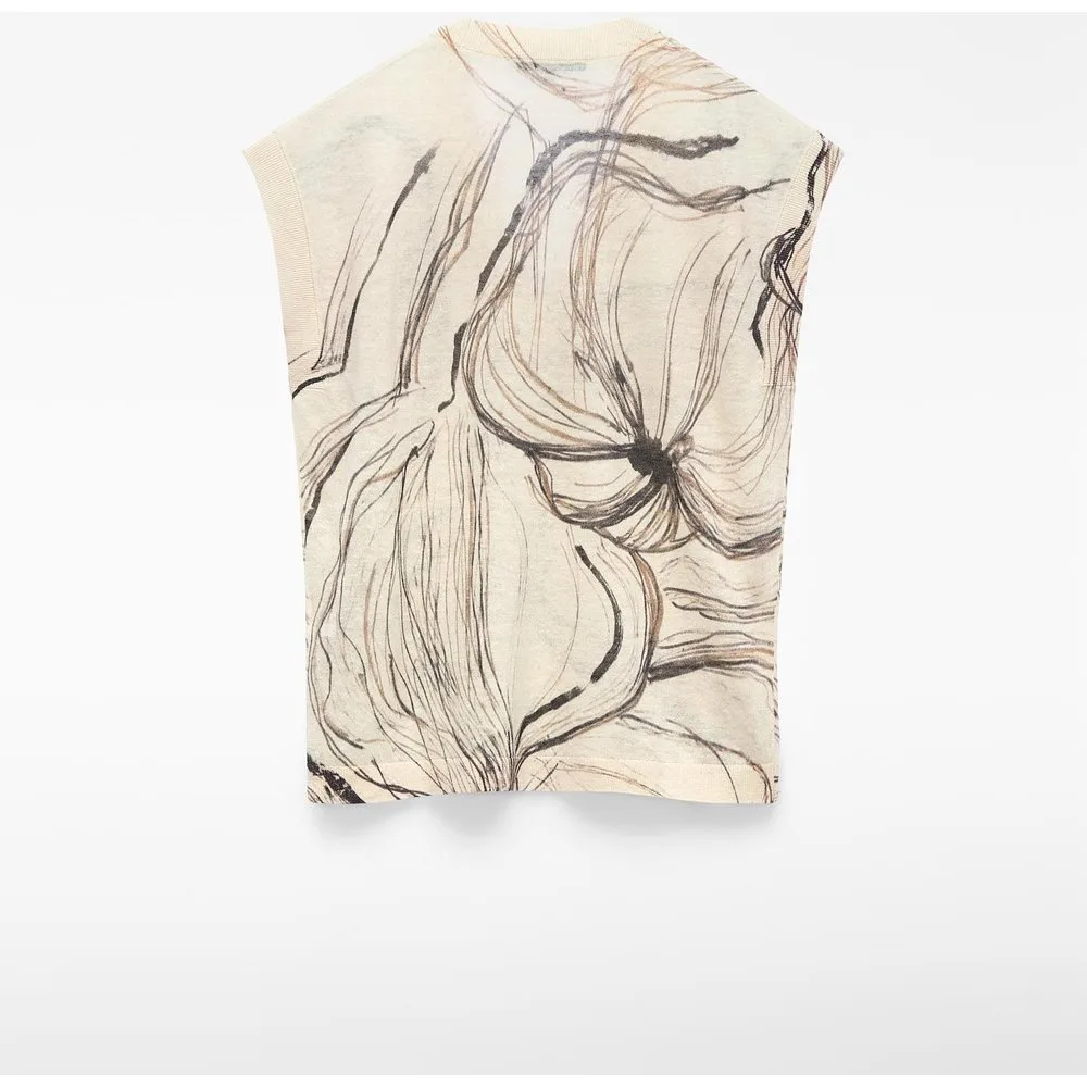 Top de mujer de punto estampado - Adolfo Dominguez - FashionsVida