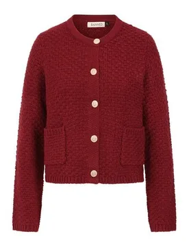 Rockabilly Cardigan - Victoria Wool Mix Cardigan - S bis 4XL - für Damen - Größe 3XL - rot - Frauen - female - Banned Retro - FashionsVida