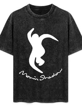 Moving Shadow Cursive Logo T-Shirt Big and Tall Solid Color T-Shirt - Aliexpress - FashionsVida
