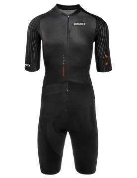 Tuta Da Gara A Maniche Corte Speedwear Road Race Black - Bioracer - FashionsVida