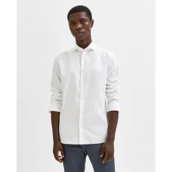 Camisa de vestir de hombre en algodón BCI slim lisa
