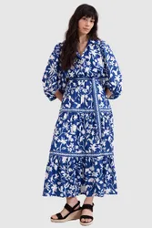 Petite Coralie Maxi Dress - Cobalt - Size: 8