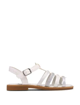Kids' Glitter Sandals (7 Small - 9 Small) White Female - Clarks - FashionsVida