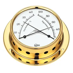 Tempo 85 Thermo Hygronometer Brass 85 mm unisex