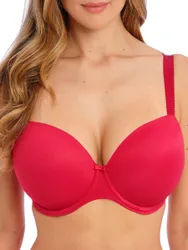 Womens Smoothease T-Shirt Bra - Red Polyamide - Size 32e