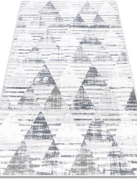 Teppiche Teppich Poli 9051a Geometrisch, Dreiecke Weiß / 80x150 Cm 80x150 Cm