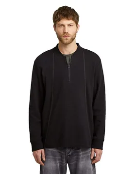 Maglietta A Maniche Lunghe Tweeter A Line Half Zip Dark Black L - G-Star - FashionsVida