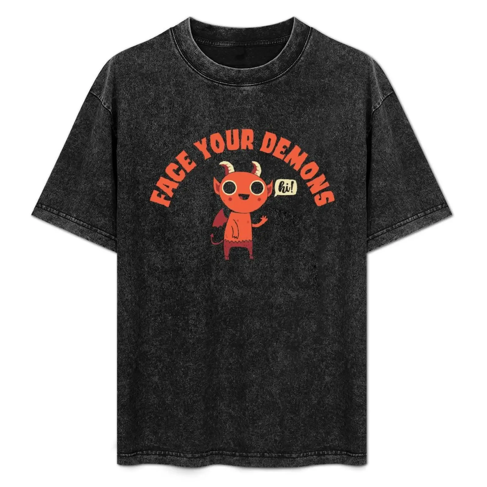 Face Your Demons T-Shirt Plus Size All Match Tee Shirt - Aliexpress - FashionsVida