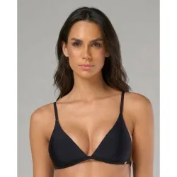 Top de bikini triángulo liso con relleno
