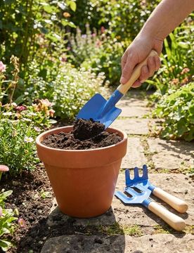 Set di attrezzi da giardino 3 pack - azzurro