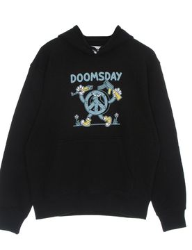 Felpa Leggera Cappuccio Uomo Peace Warriors Hoodie Black