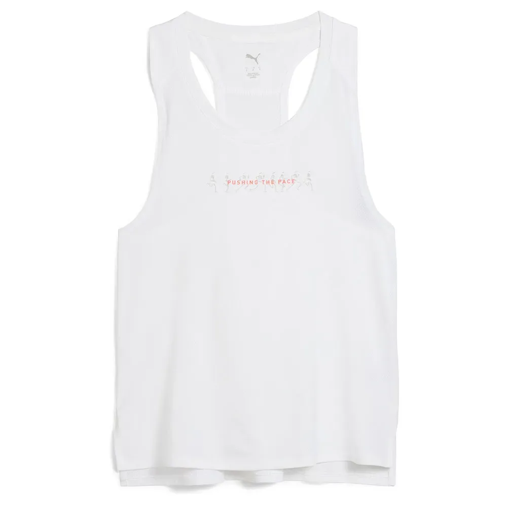 Maglietta Senza Maniche Run Graphic Mesh White / Q2 M - Puma - FashionsVida
