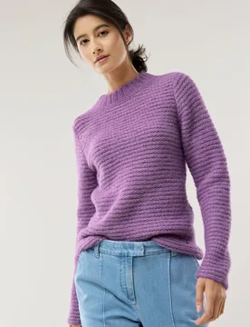 KERO Alpaka-Pullover, noch offen: Größenlauf, Farbe Pink, 48, aus der Strickmanufaktur KERO kuscheliges Alpaka Damen - Walbusch - FashionsVida
