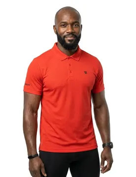 Polo à Manches Courtes Red 2XL
