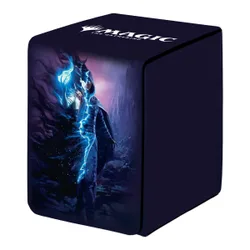 MTG Outlaws of Thunder Junction Printed Alcove Flip Deck Box featuring Jace, Reawakened