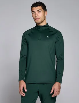 Camiseta de entrenamiento con cremallera de 1/4 para hombre de MP - Esmeralda oscuro - XS - MyProtein - FashionsVida