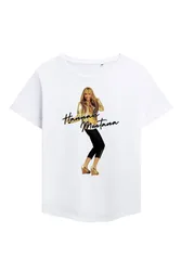 Women's Hannah Montana Pose Fashion T-Shirt, White Size: Medium - White - Size: M