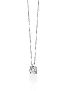 Collana Donna Oro Bianco 18kt Diamanti CLD5326