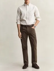 Regular Fit Twill Jeans Brown male