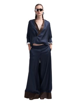 GIACCA Donna COGO CON BORDO MARRONE