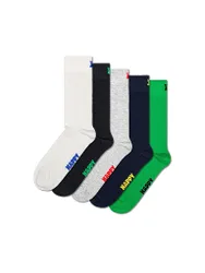 Herren Socken 5er Pkg. SOLID 41-46 white weiss herren