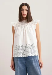 Shirtbluse Stickerei Ecru 44