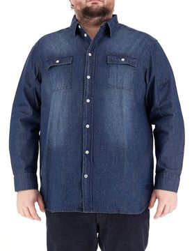 JP 1880 Camicia in jeans BLU 3XL