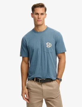Superdry Herren The Merchant Store Grafik-tasche T-shirt Blue - Größe: XL - 39.99 - FashionsVida