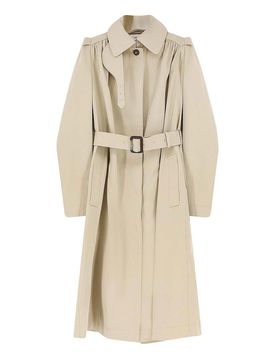 Trench In Cotone Con Manica Puff