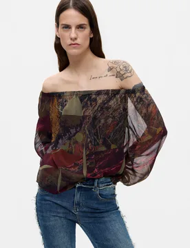 Blouse imprimée à manches longues GREEN S female - Desigual - FashionsVida