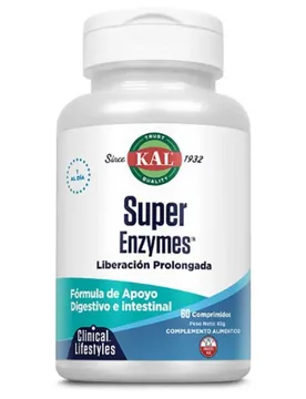 Comprimés Super Enzymes Enzymes And Digestive Aids 60 Unités - KAL - FashionsVida