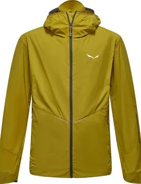 Veste coupe-vent compressible - Pedroc Wind HD Jkt M Olive Oil - Taille L - Jaune - Salewa - FashionsVida
