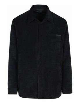 Camicia nera in misto poliestere