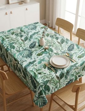 Tovaglia con motivo vegetale - verde chiaro