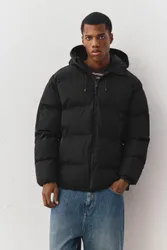Heat-Sealed Quilted Jacket With Hood (Size: )