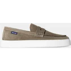 Mocasines de hombre de ante con suela de goma