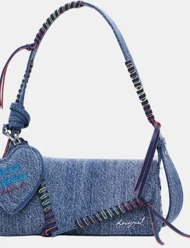 Bolso mediano denim corazón - Desigual - FashionsVida