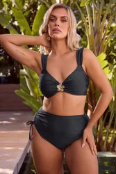 Tummy Control High Waisted Bikini Briefs - Dark Navy - Size: 18